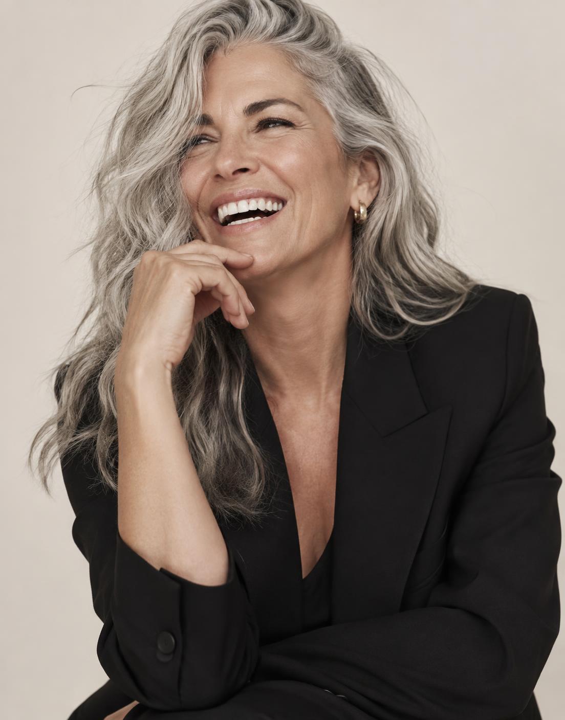 Katrin, founder of SheWorks50+, laughing